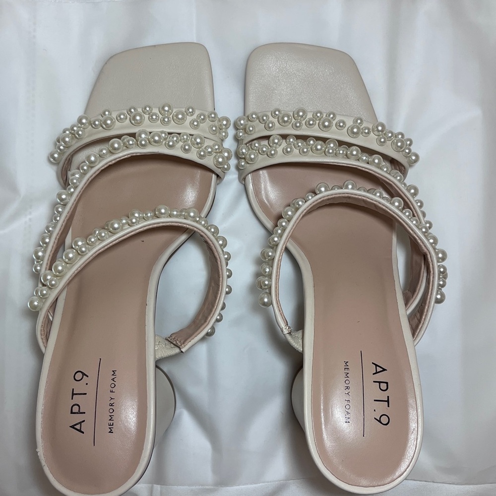 Apt. 9 | Pearl Heels | Cream | Bridal Heels